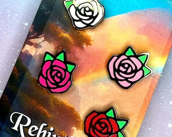 Rose 4pc Mini Pin Set- Flower Filler Pins