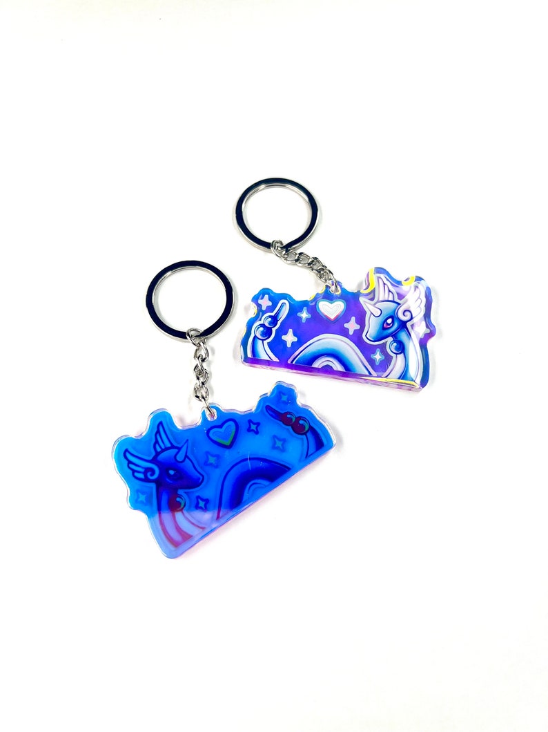 Dragonair Pokemon Acrylic Charm Iridescent Keychain Elegant Pokemon Gamer Gift Accessories for Keys/ Ita Bag/ Backpack image 7