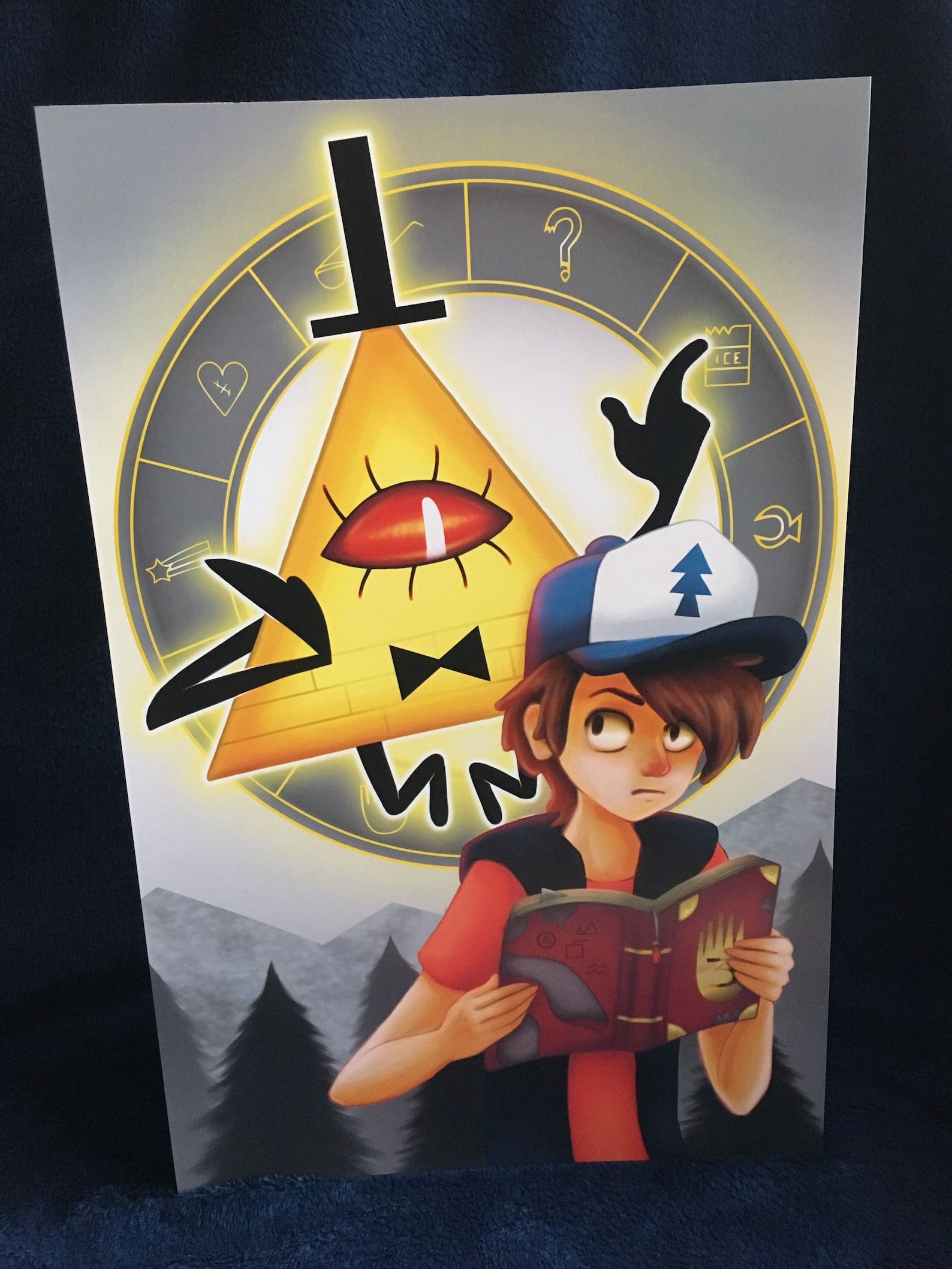 Dipper Cipher Gravity Falls Bill Cipher Dipper Art Print – Glossy 11x17 Fan Art ...