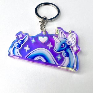 Dragonair Pokemon Acrylic Charm Iridescent Keychain Elegant Pokemon Gamer Gift Accessories for Keys/ Ita Bag/ Backpack image 6