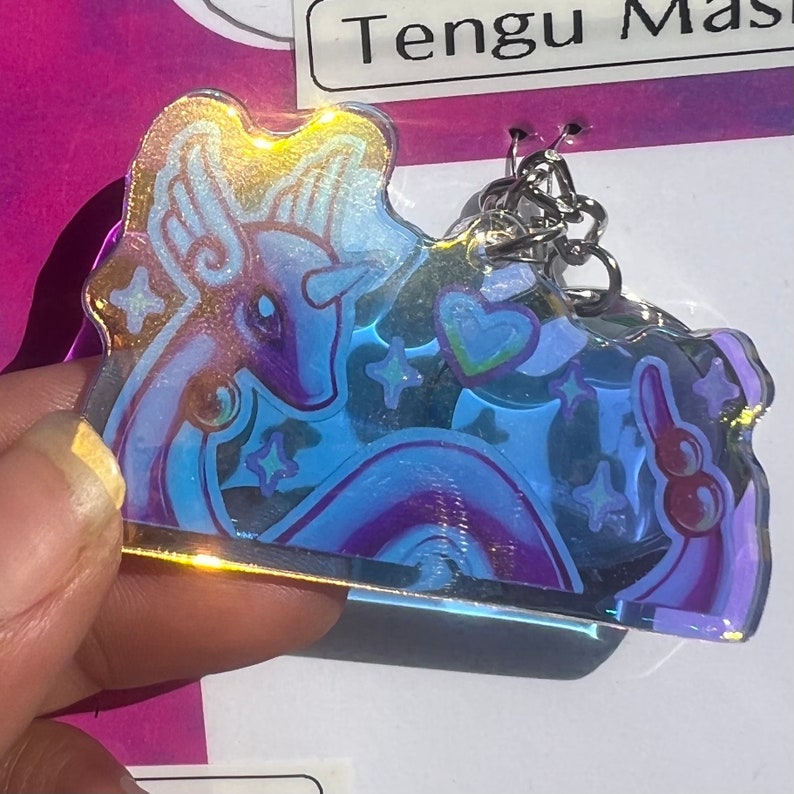 Dragonair Pokemon Acrylic Charm Iridescent Keychain Elegant Pokemon Gamer Gift Accessories for Keys/ Ita Bag/ Backpack image 9