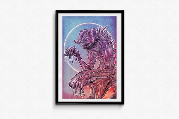 Fallout Deathclaw 11x17 Poster Print Wall Art Fanart Decor Gaming Dark Occult Monster Art For Gaming Room