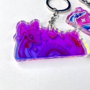 Dragonair Pokemon Acrylic Charm Iridescent Keychain Elegant Pokemon Gamer Gift Accessories for Keys/ Ita Bag/ Backpack image 3