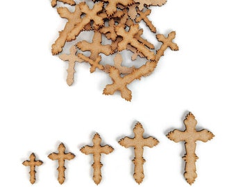 Decorative cross MDF Craft Shapes Wooden Blank Decor Embellishment christian