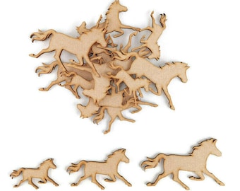 100mm Wooden Rocking Horse Shapes Nursery Baby Decoration Wood MDF Craft Blanks