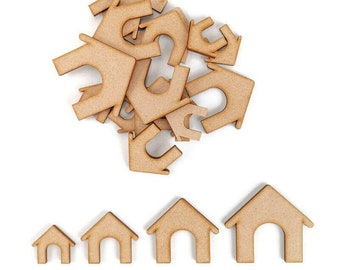 Dog Kennel MDF Craft Shape Wooden Blank Decoration Embellishment House Pet Home