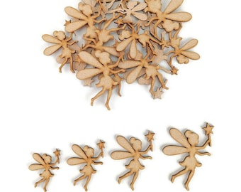 Fairy Dust MDF Craft Shapes Wooden Blank Decoration Embellishments Fantasy Angel