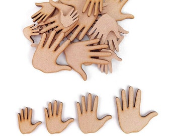 Hand MDF Craft Shapes Wooden Blank Gift Tags Decoration Embellishments Pack baby
