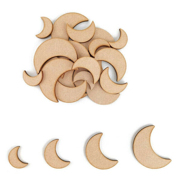 Moon MDF Craft Shapes Wooden Blank Gift Tags Decoration Embellishment Baby Cloud