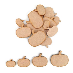 Pumpkin MDF Craft Shapes Wood Blank Gift Tag Decoration Embellishments Helloween