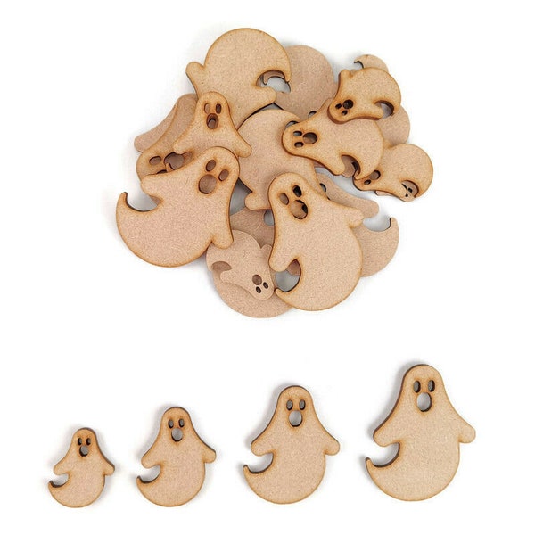 Ghost MDF Craft Shapes Wooden Blank Pack Halloween Decoration Embellishments