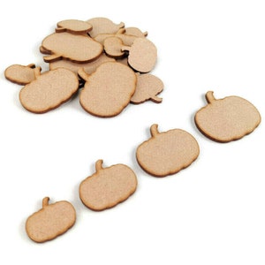 Pumpkin MDF Craft Shapes Wood Blank Gift Tag Decoration Embellishments Helloween image 3