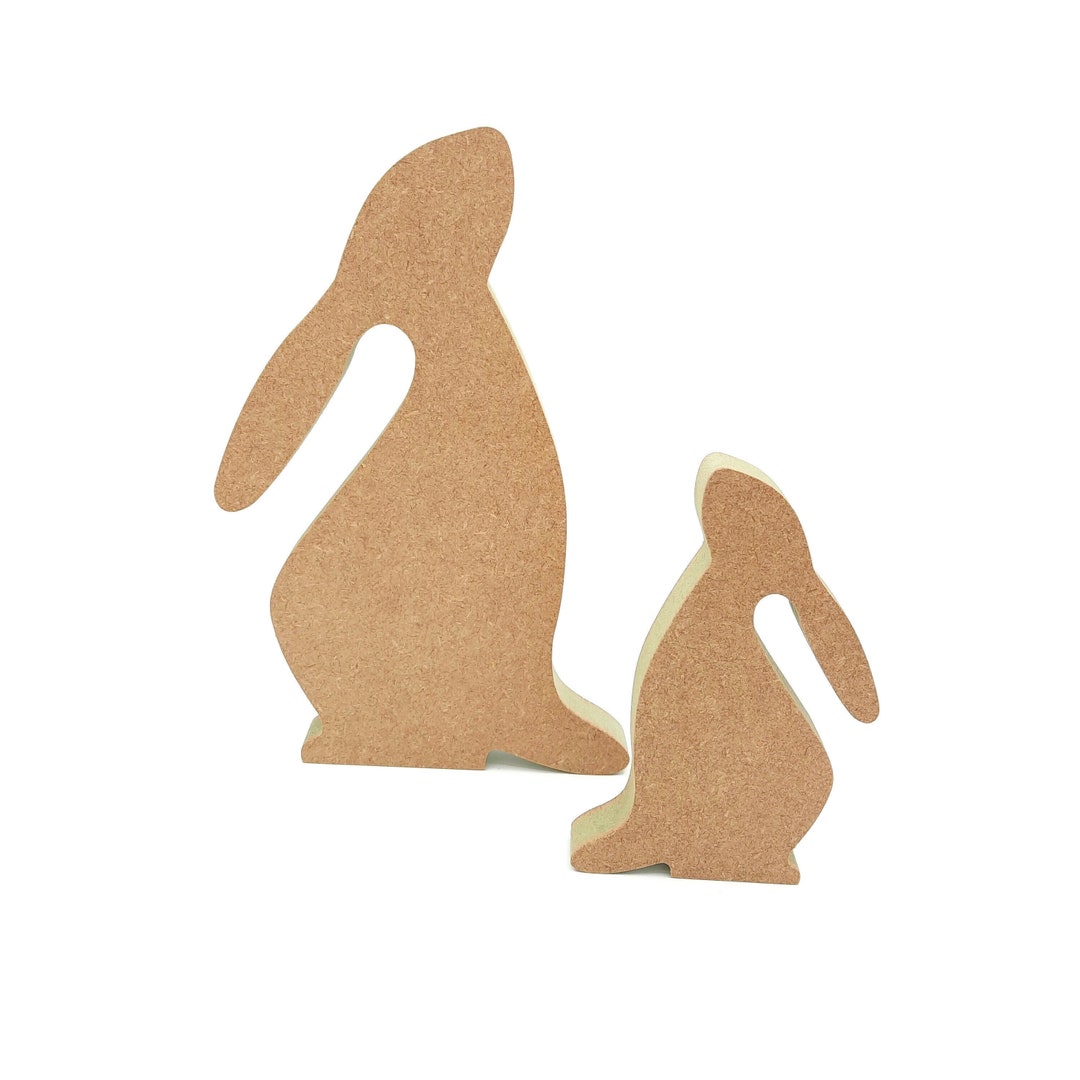 Freestanding Cute Bunny Hare Rabbit Shape MDF Wooden Diy Craft Blank