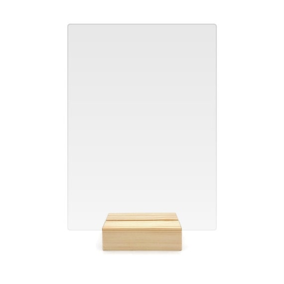 Blank Rectangle Clear Acrylic Table Sign Reception Stand Wedding