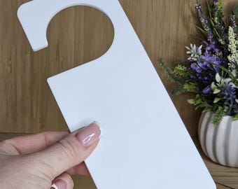 Modern Acrylic Door Hanger blanks - Minimal Perspex Door Signs - Pack of 6