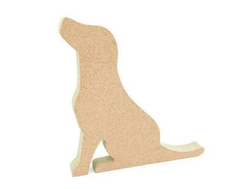 Freestanding Dog shape MDF wooden craft blank baby diy room décor animal