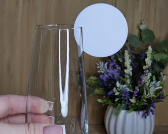 Acrylic Glass Charms – Circle Edge Sitters – Personalised Wine Glass Tags – Multiple Colours