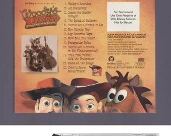 Woody's Roundup / CD / Toy Story Promo / Rare / Disney / Riders In The Sky / 2000