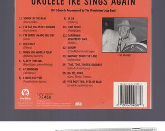 Ukulele Ike Sings Again / CD / Cliff Edwards (Walt Disney Records) Archive Collection / Numbered / 1998 / Jazz