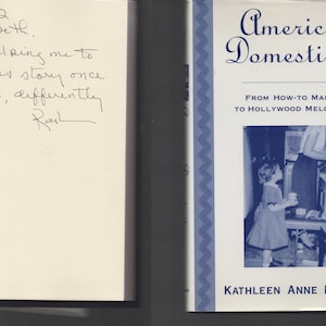 American Domesticity / SIGNED / Kathleen Anne McHugh / Hardcover 1999