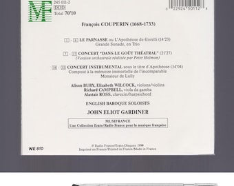 François Couperin - English Baroque Soloists / CD / John Eliot Gardiner / 1990