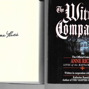 The Witches&#39; Companion SIGNED by Anne Rice (Rare) NOT Personalized! First Edition Hardcover 1994 Guide to Mayfair Witches
