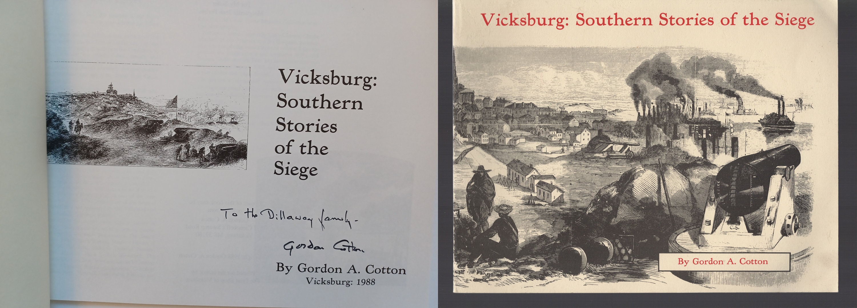 Vicksburg : Southern Stories of the Siege / SIGNED / Godon A. Cotton / The Civil War / History / Paperback 1988