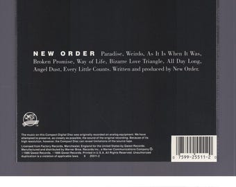 Brotherhood / CD / New Order / 1988 / Qwest Records – 9 25511-2