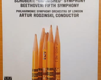 Schubert: Sinfonía "Inacabada" / LP / PRECINTADO / Quinta Sinfonía de Beethoven / Artur Rodzinski