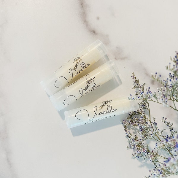 Organic Shea Butter Vanilla Lip Balm | For Hydrating  Chapped and Cracked Lips