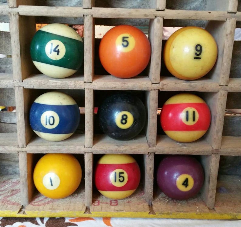 Vintage Bakelite Billiard Decorative Pool Balls Choose Your Etsy