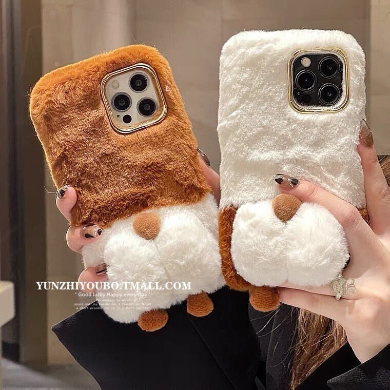 Corgi's Butt on Phone Case Fluffy Toys Phone Cases for - Etsy