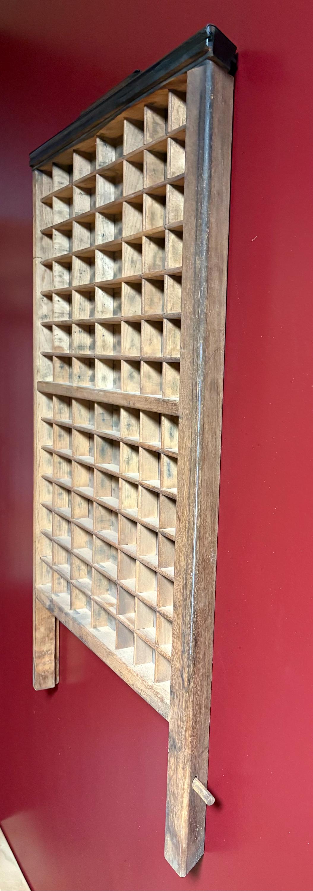 Vintage Wood Printers Drawer Shadow Box Tray: 98 Compartments Display ...