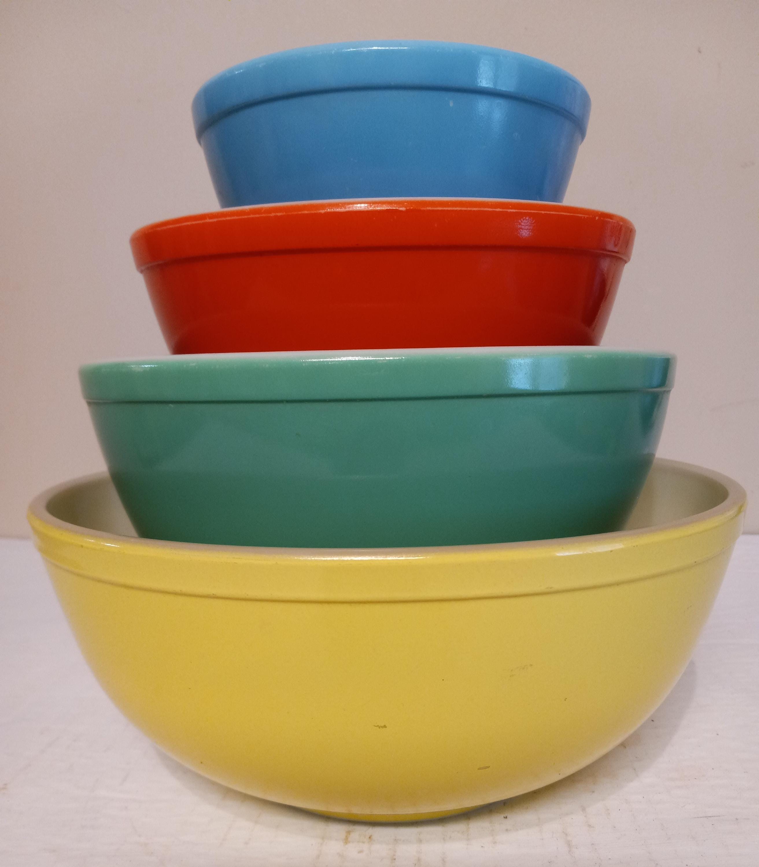 Vintage Pyrex Primary Colors Nesting Mixing Bowls Set of 4 - 401, 402 ...