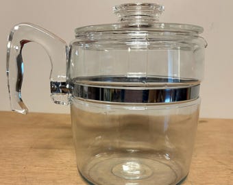 Vintage PYREX 9 Cup Percolator Coffee Pot & Lid only 7759 Clean