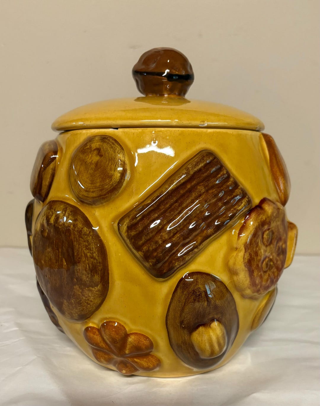 木製クッキージャー ヴィンテージ Wooden Cookies Jar