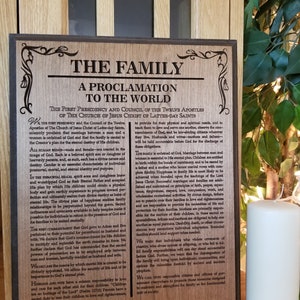 The Family Proclamation Plaque