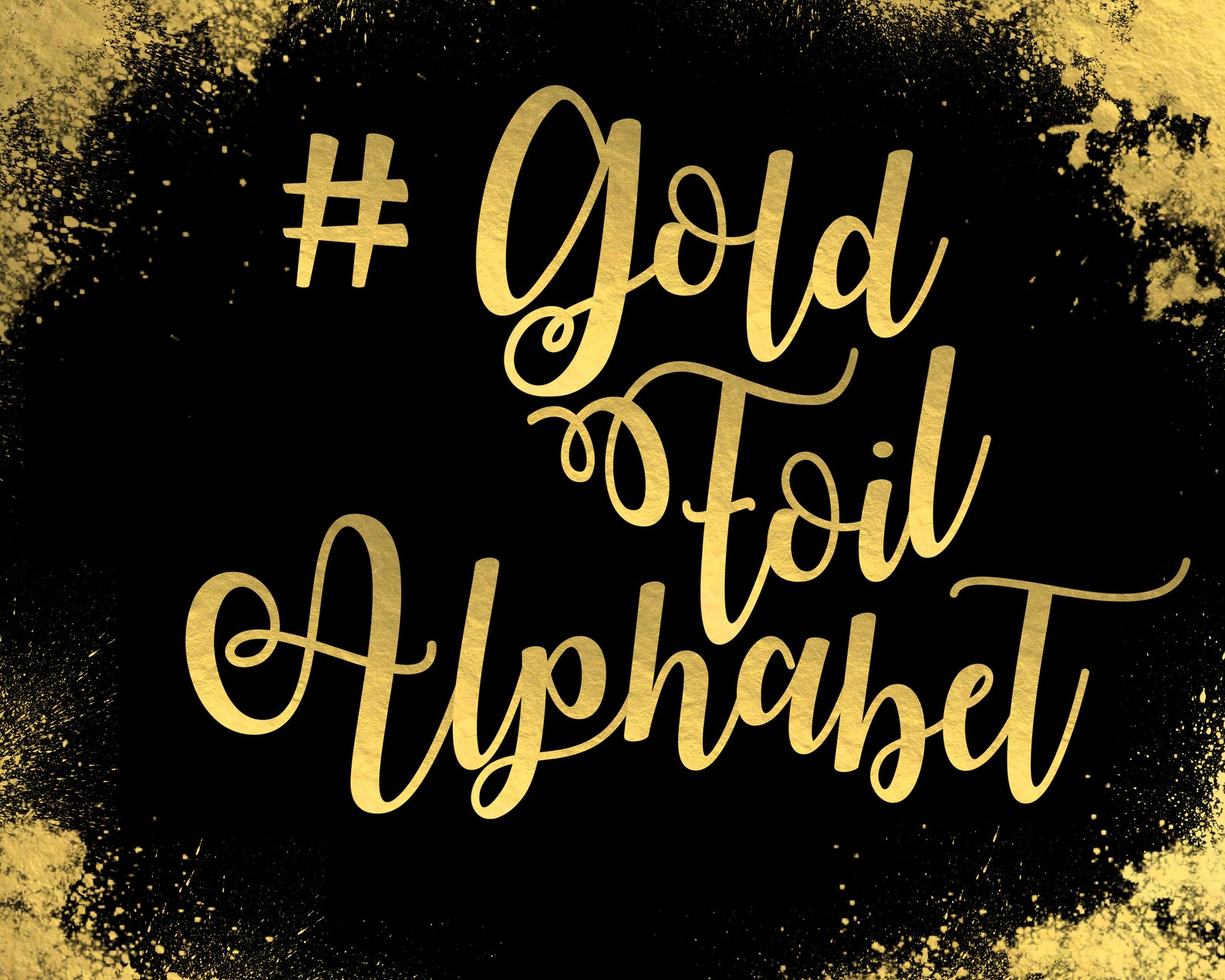 Gold Foil Alphabet Clipart Gold Foil Letters Gold Font Gold Alphabet