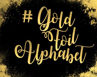 Gold Foil Alphabet ClipArt Gold Foil Letters Gold Font Gold Alphabet Gold Foil Number Foil Clip Art 83 Gold Foil Elements Instant Download