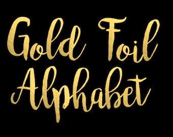 Gold Foil Alphabet Clip Art Gold foil Letters Gold Foil Font Gold Alphabet Letters Gold Foil Numbers 68 Elements Instant Download