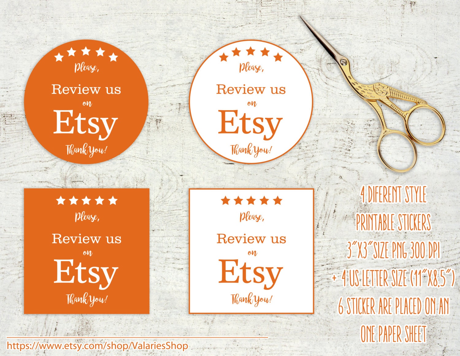 ETSY Review Printable Stickers Etsy Stickers Etsy Labels Etsy