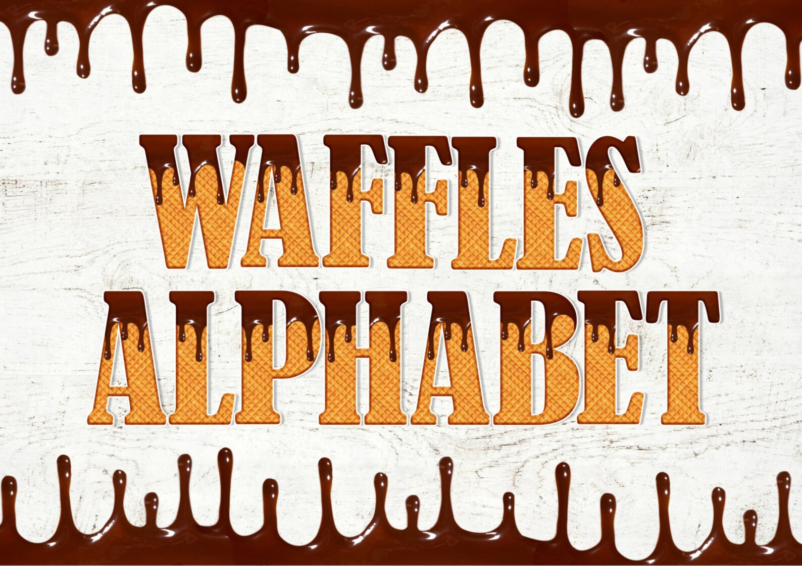 Waffles Alphabet Clip Waffles and Chocolate Letters Chocolate Topping