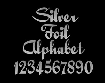 Silver Foil Calligraphy Alphabet Clip Art Letters Font Silver Foil Font Letters Silver Numbers Punctuation 69 Elements Instant Download