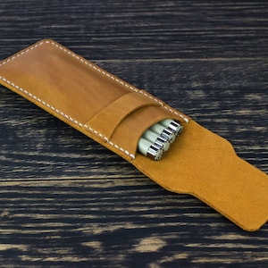 Small pencil case, Pencil organizer, Leather pencil case, Personalization gift, Pencil holder, Leather pen holder, Leather case