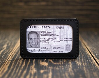 Personalized gift, Front pocket wallet, Id card holder, Minimalist wallet, Leather card holder, Driver's license case