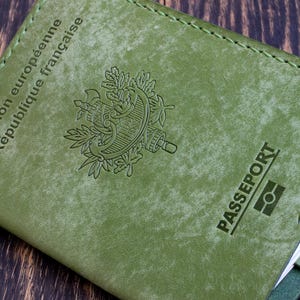Cover for your country&#39;s passport, Passport case, Leather cover for France passport, Leather passport holder, Passport cover gift