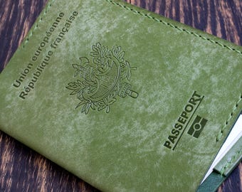Funda para el pasaporte de su país, Funda para pasaporte, Funda de cuero para el pasaporte de Francia, Funda de cuero para pasaporte, Funda para pasaporte de regalo