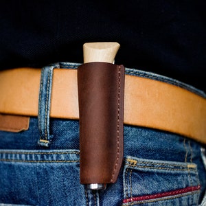 Belt sheath for Opinel No.8, Personalized gift, Tourist gift, Leather knife sheath, Scabbard for opinel, custom knife sheath