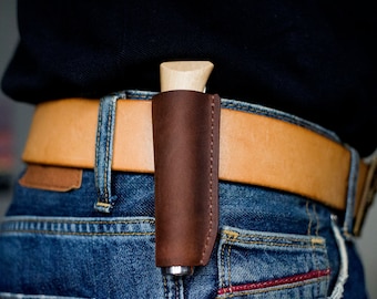 Fodero da cintura per Opinel n. 8, regalo personalizzato, regalo turistico, fodero in pelle per coltello, fodero per opinel, fodero per coltello personalizzato