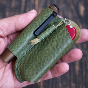 ポーチ エブリデイ キャリー、ポケット ツール ホルダー、パーソナライズ ギフト、レザー EDC オーガナイザー、ビクトリノックス クライマー シース、ストリームライト フラッシュライト付き